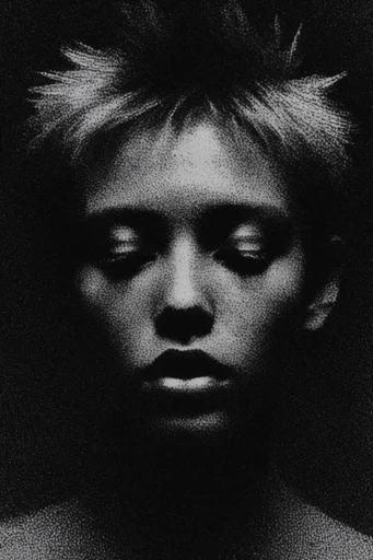 Stippled Chiaroscuro Noir style reference image — pointillism illustration