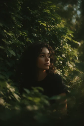 Cinematic Overgrown Wilderness style reference image — nature reclaiming technology