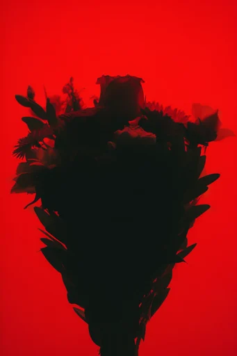 Crimson Noir Minimalism style reference image — deep shadows