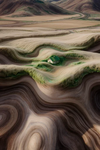 Organic Geological Surrealism style AI image example 4