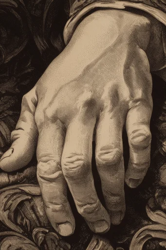 Classical Intaglio Monochromatism style reference image — chiaroscuro ink illustration