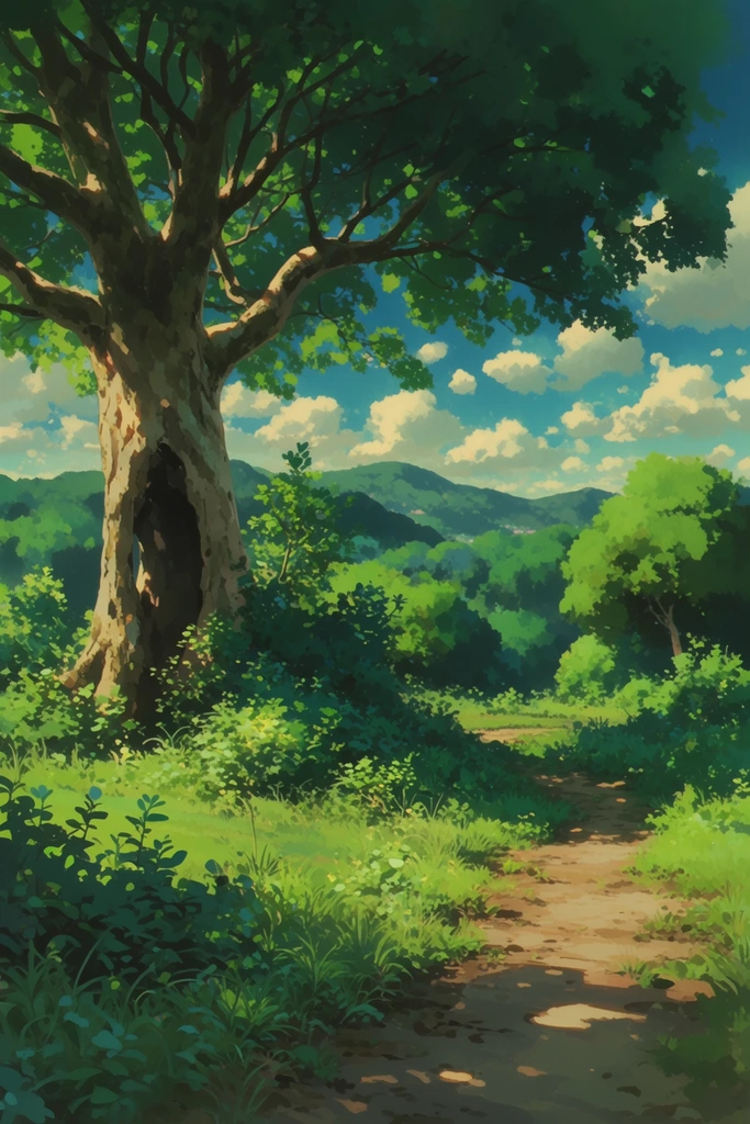Nostalgic Ghibli Summer style AI image example 2