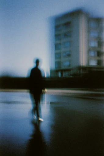 Spectral Analog Glitch style reference image — heavy analog film grain