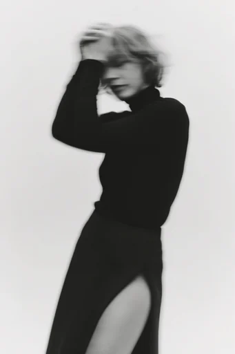 Kinetic Monochrome Minimalism style reference image — sharp silhouette
