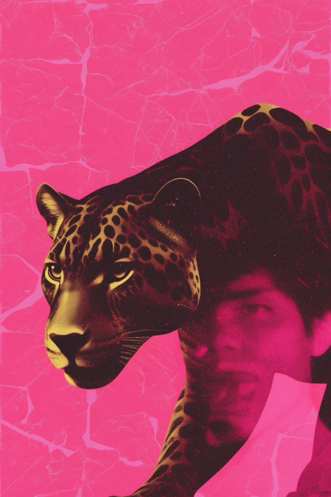 Neo-Punk Collage Zine style AI image example 3