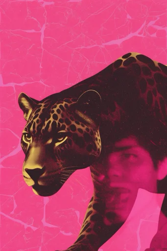 Neo-Punk Collage Zine style AI image example 3