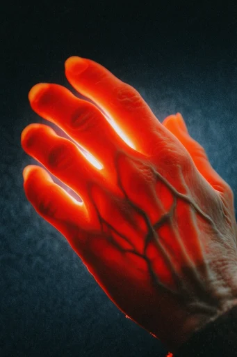 Analog Thermal Noir style reference image — glowing thermal gradients