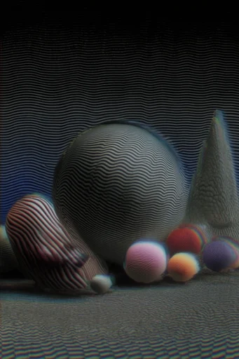 Analog Glitch Nostalgia style reference image — analog glitch art