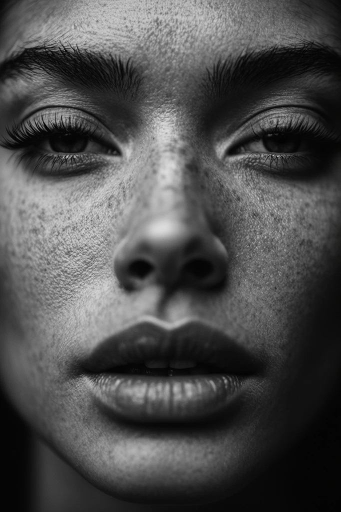 Intimate Monochrome Macro style AI image example 2