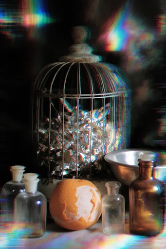 Chromatic Glitch Etherea style reference image — prismatic light leak