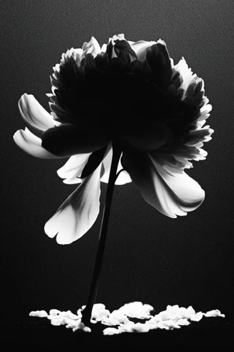 Cinematic Noir Minimalism style reference image — gritty analog texture