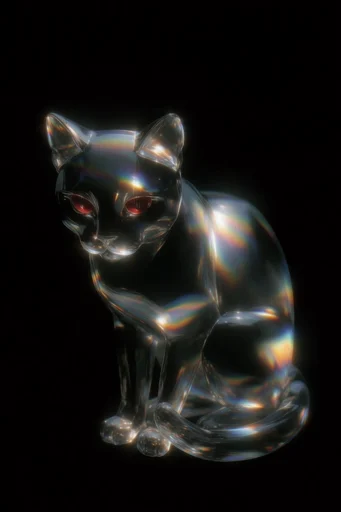 Spectral Glass Minimalism style reference image — caustic lighting