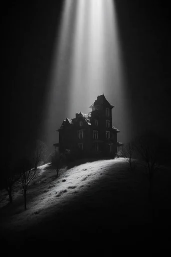Monochrome Spectral Minimalism style reference image — volumetric light