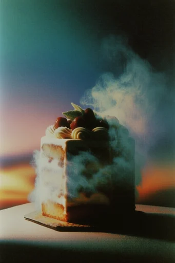 Ethereal Thermal Dreamscape style reference image — tactile noise texture