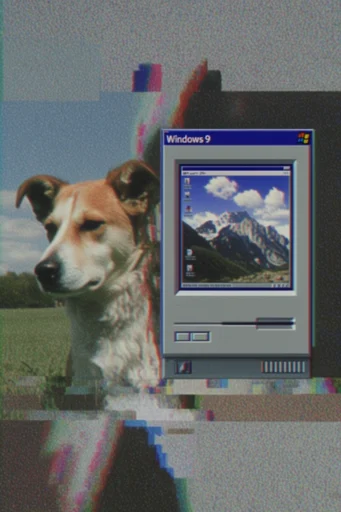 Nostalgic Glitch Dreamscape style reference image — dreamcore