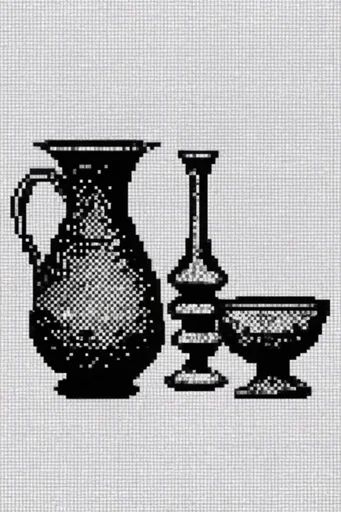 Retro Digital Dither style reference image — CRT scanlines