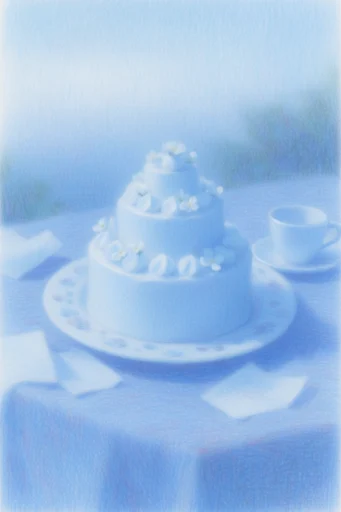 Ethereal Cobalt Reverie style reference image — translucent layers