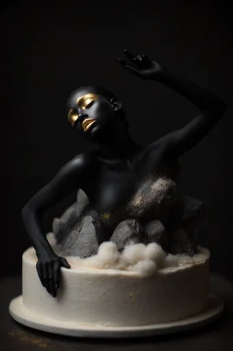 Gilded Obsidian Chiaroscuro style reference image — minimalist dark background
