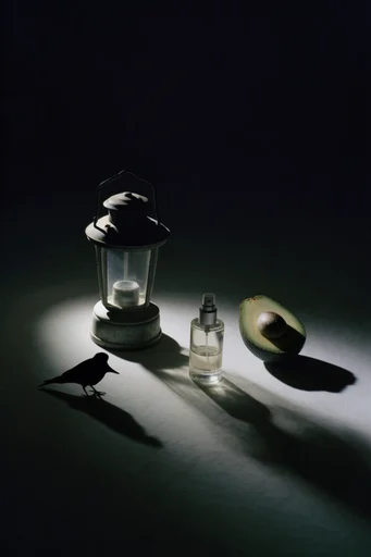 Cinematic Chiaroscuro Solitude style reference image — nocturnal minimalism