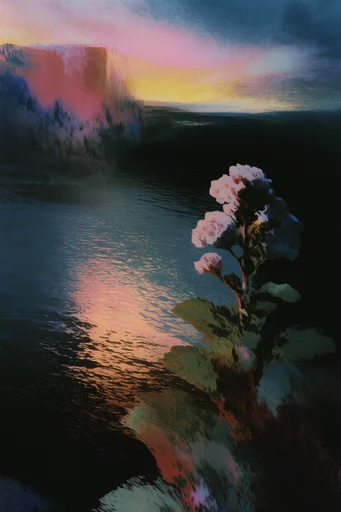 Nocturnal Liminal Surrealism style reference image — atmospheric dreamscape
