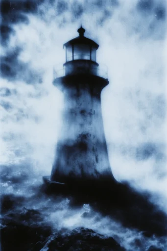 Ethereal Nocturnal Cyan style reference image — deep cobalt indigo