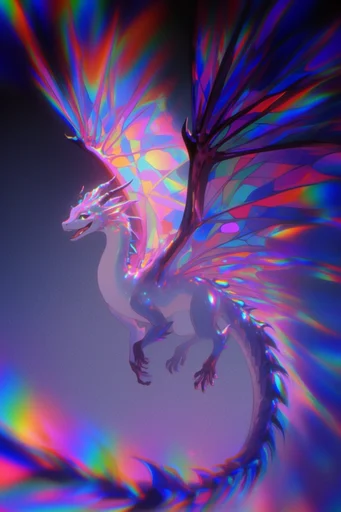 Chromatic Thermal Mirage style reference image — psychedelic prismatic refraction