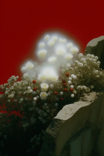 Crimson Tactile Surrealism style reference image — atmospheric liminality
