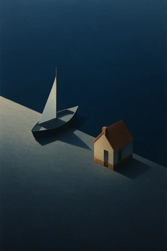Minimalist Oceanic Solitude style reference image — minimalist composition
