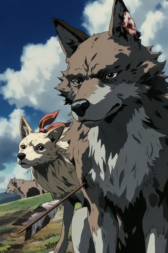 Nostalgic Cinematic Anime style AI image example 3