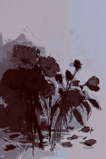 Expressive Graphic Noir style reference image — limited color palette