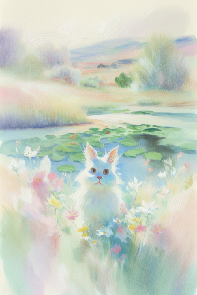 Ethereal Pastel Impressionism style AI image example 3