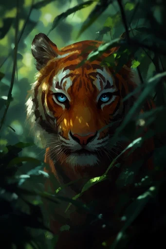 Chiaroscuro Jungle Noir style reference image — high-contrast silhouette