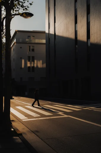 Cinematic Geometric Chiaroscuro style reference image — high-contrast chiaroscuro