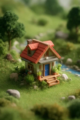 Isometric Miniature Worlds style AI image example 4