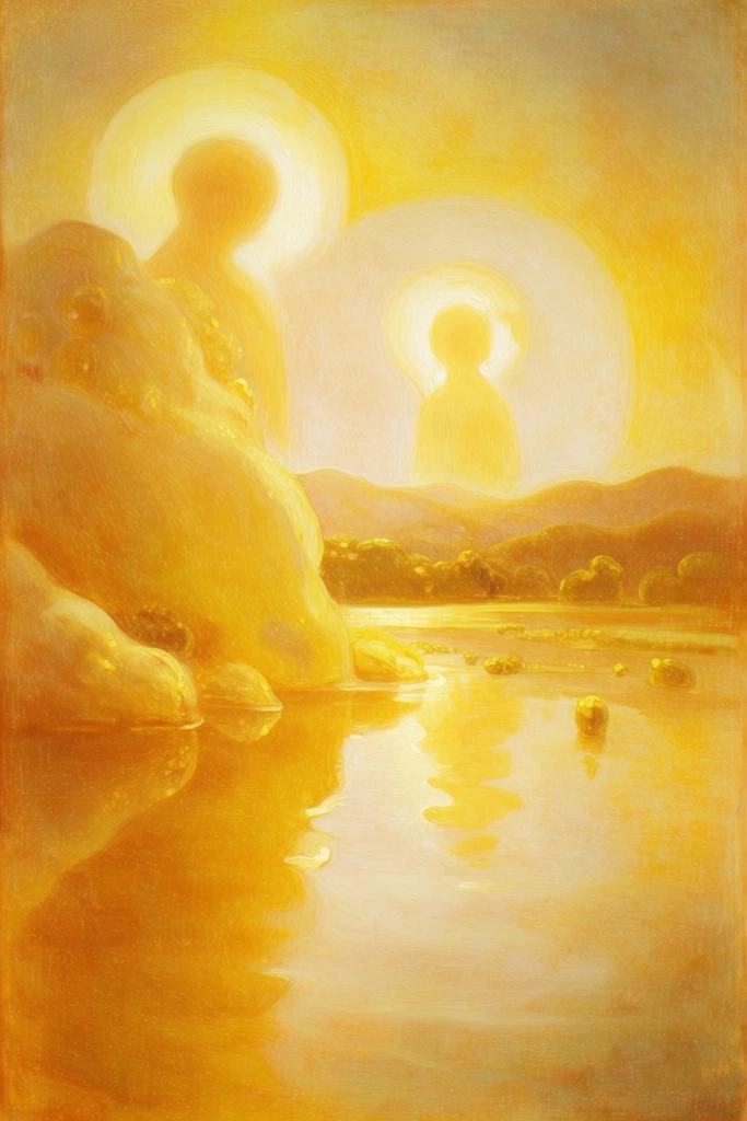 Luminous Amber Transcendence style AI image example 2