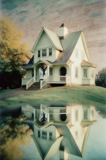 Cinematic Retro Surrealism style reference image — chiaroscuro lighting