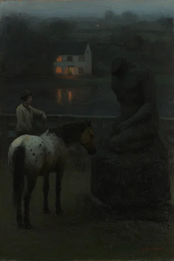 Atmospheric Gothic Nocturnes style reference image — impasto brushstrokes