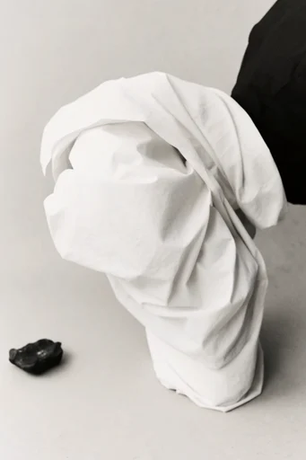 Monochromatic Sculptural Minimalist style reference image — sculptural silhouette