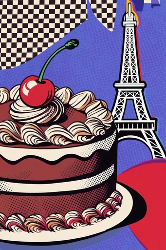 Nostalgic Pop Collage style reference image — vintage pop art