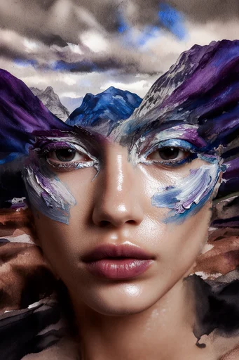 Hyper-Tactile Surrealist Beauty style reference image — avant-garde beauty portrait