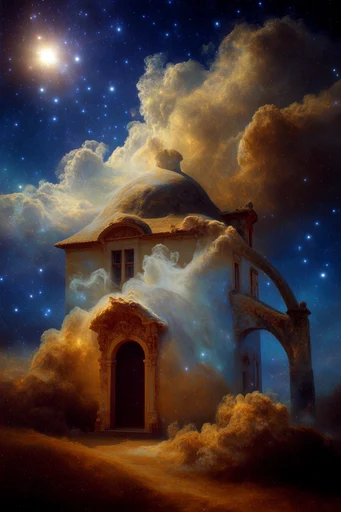 Sublime Chiaroscuro Gothic style reference image — atmospheric volumetric fog