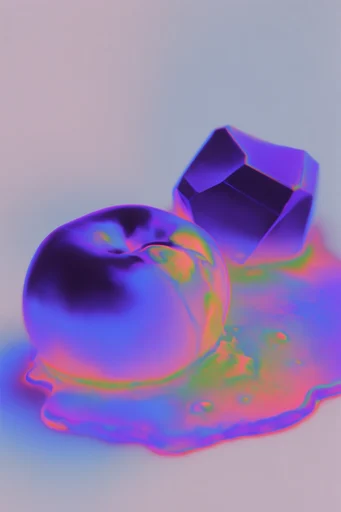 Spectral Thermal Minimalism style reference image — heavy film grain