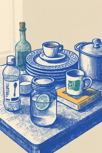 Rustic Risograph Americana style reference image — risograph print