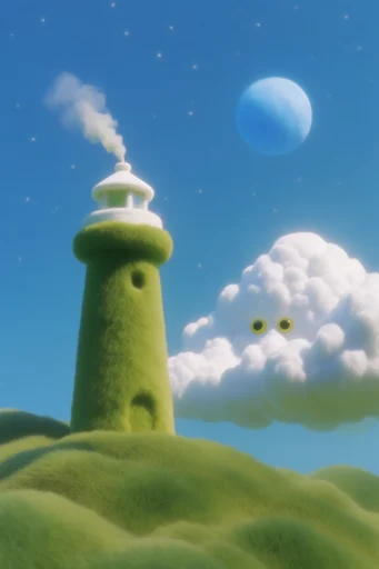 Plush Verdant Surrealism style reference image — whimsical dreamcore