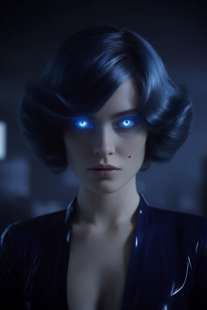 Bioluminescent Cyber Noir style AI image example 1