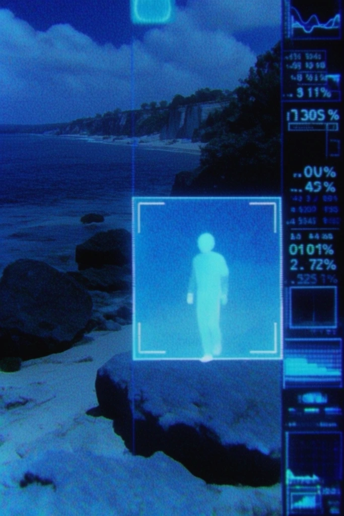 Digital Blueprint Noir style AI image example 2