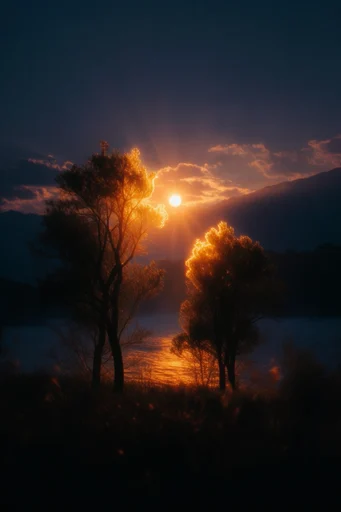 Luminous Nocturnal Silhouette style reference image — high-contrast silhouette