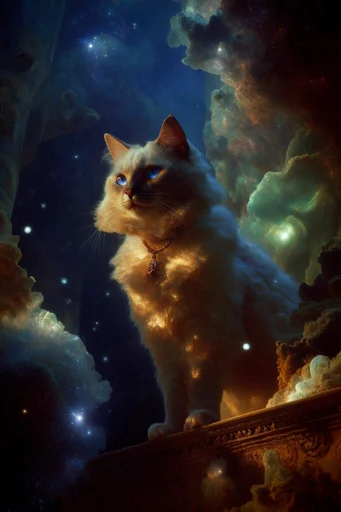Sublime Chiaroscuro Gothic style reference image — cosmic surrealism