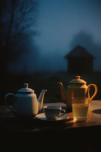 Cinematic Amber Noir style reference image — teal and amber color grading