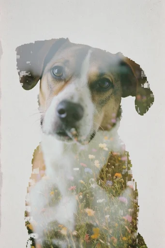 Ethereal Analog Silhouette style reference image — textured paper overlay